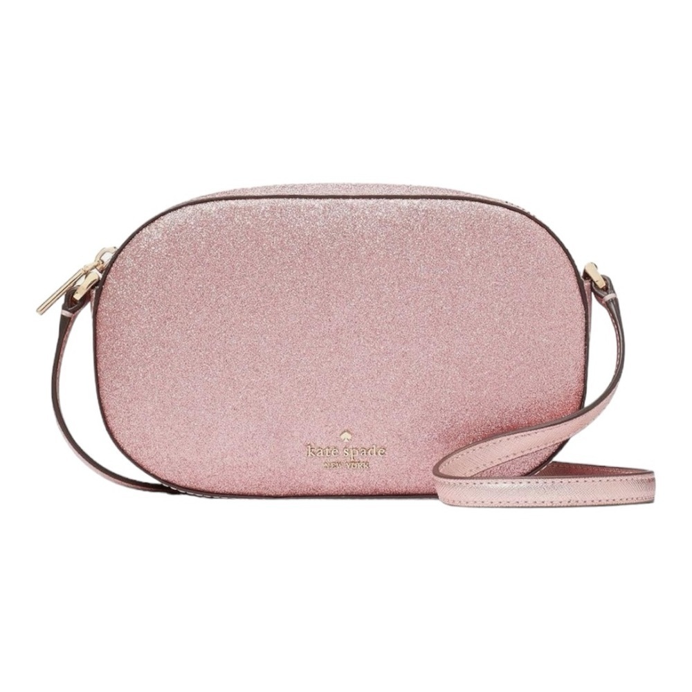Kate Spade Glimmer Glitter Oval Camera Crossbody Bag NWT